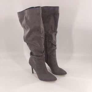 Charles David Gray Heeled Boots sz 37.5